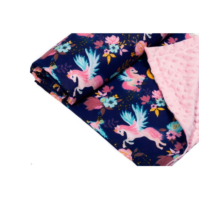 Pledas kūdikiui "Magic Unicorns" 100x75cm  rožinės spalvos