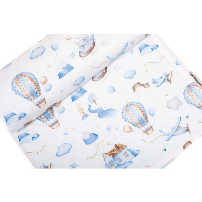 Pledas kūdikiui "Balloons" 100x75cm  melsvas