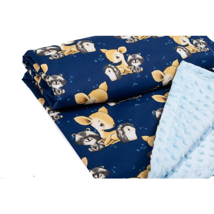 Pledas kūdikiui "Trio" 100x75cm  melsvas