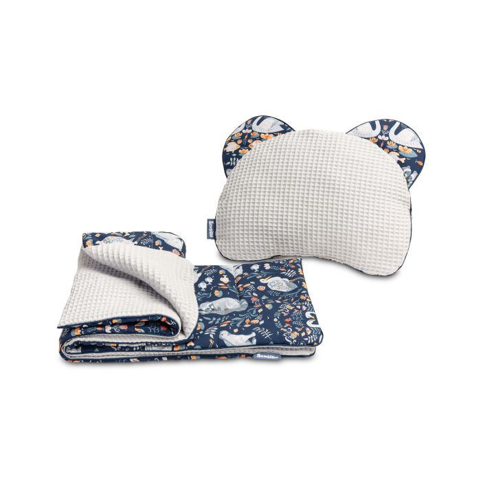 Komplektas kūdikiui "Love" pledas 56x76 cm ir pagalvė 36x28 cm 