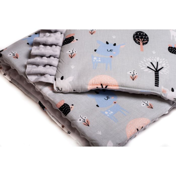 Pledukas kūdikiui "Bembi" su pagalve, pilkas 