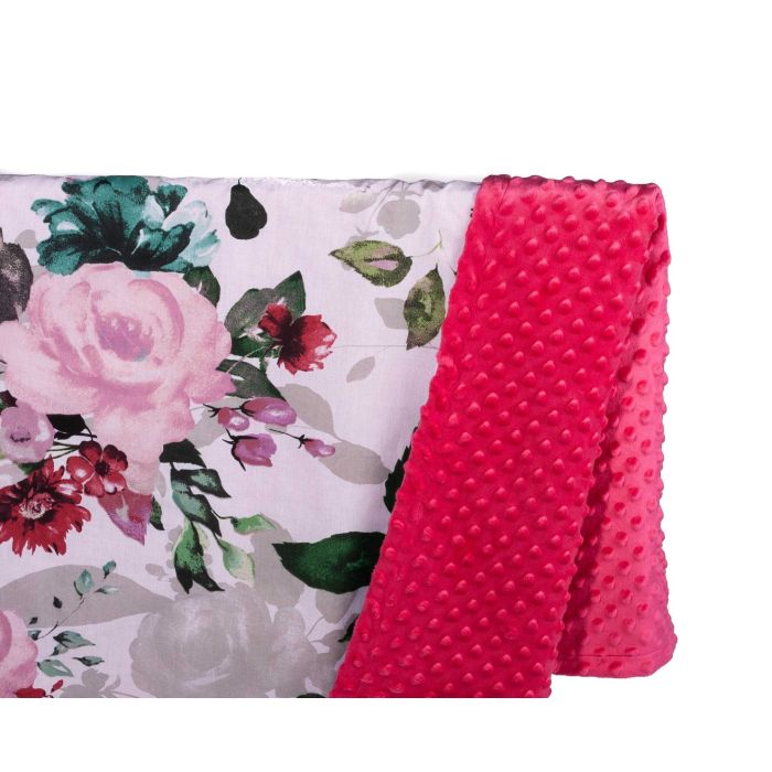 Pledas kūdikiui "Floral" 100x75cm rožinės spalvos