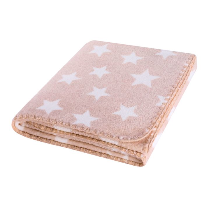 Pledukas kūdikiui "Stars" 80x90 smėlio spalvos 
