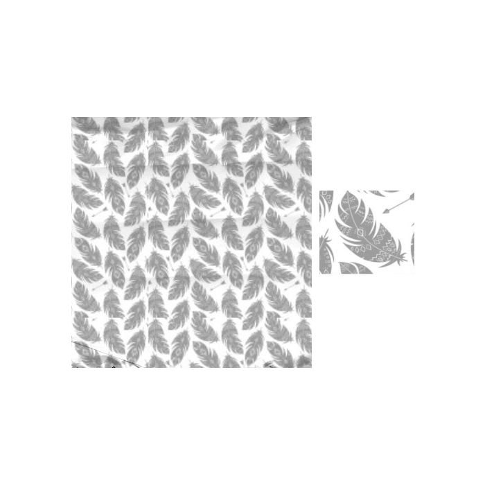 Paklodė su guma 120x60 "Feathers" - medvilninė