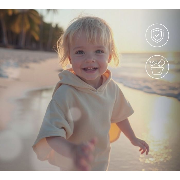 Pončas vaikams / kūdikiams "Coral" 70 x 60 cm grey