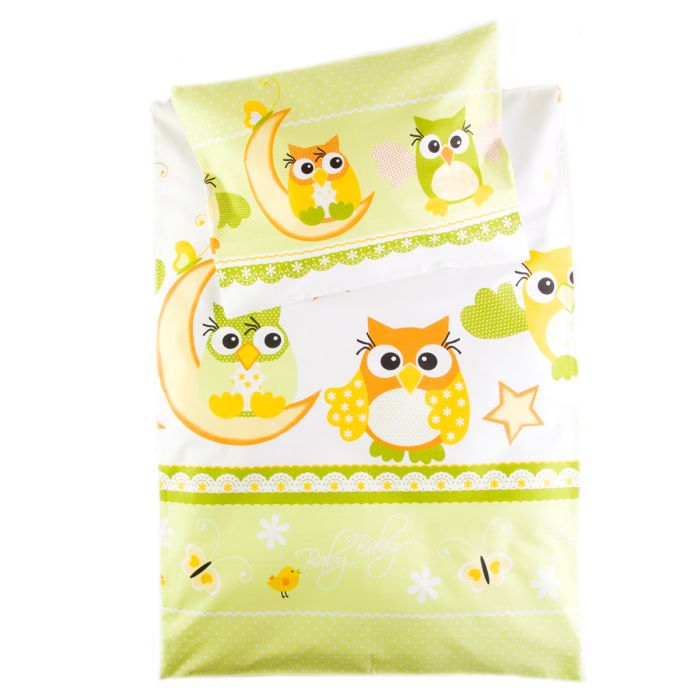 Užvalkalų komplektas lopšiui 80x70cm "Saldūs sapnai" žalios sp.