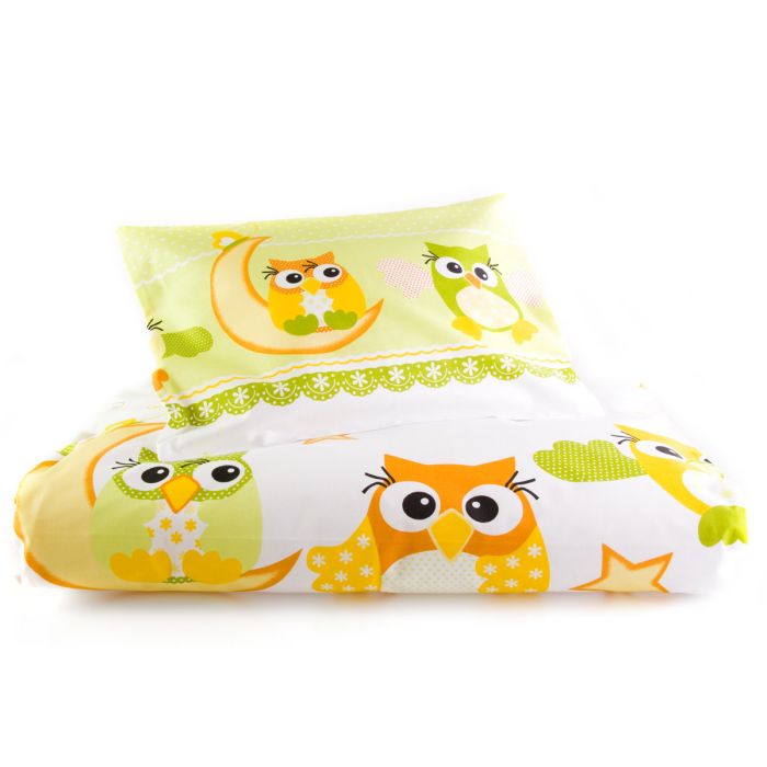 Užvalkalų komplektas lopšiui 80x70cm "Saldūs sapnai" žalios sp.