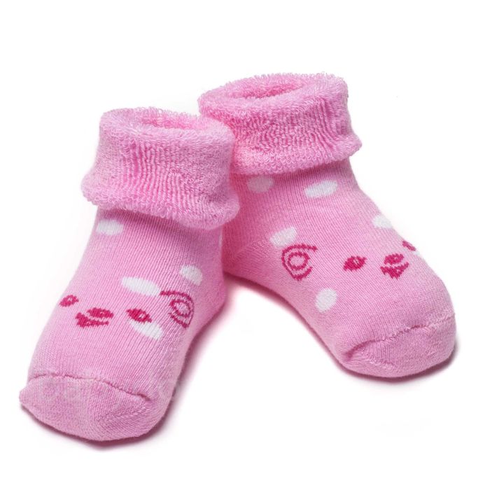 Frotinės kojinytės kūdikiui Mouse pink