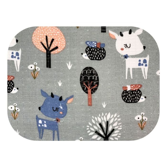 Vystyklas kūdikiui iš marlės lux 70x80cm "Grey Bembi" 