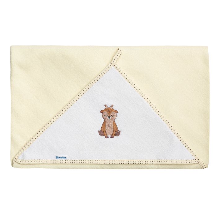 Rankšluostis kūdikiui "Deer" su gobtuvu 100x100cm 