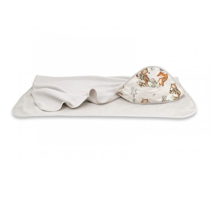 6 dalių kraitelis kūdikiui "Forest family beige"