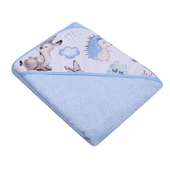Rankšluostis kūdikiui "Ulf" su gobtuvu 80x80 cm "frotte" 