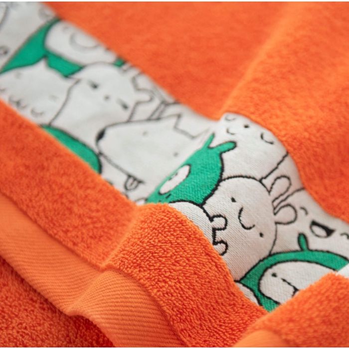 Rankšluostis "Happy faces" oranžinis