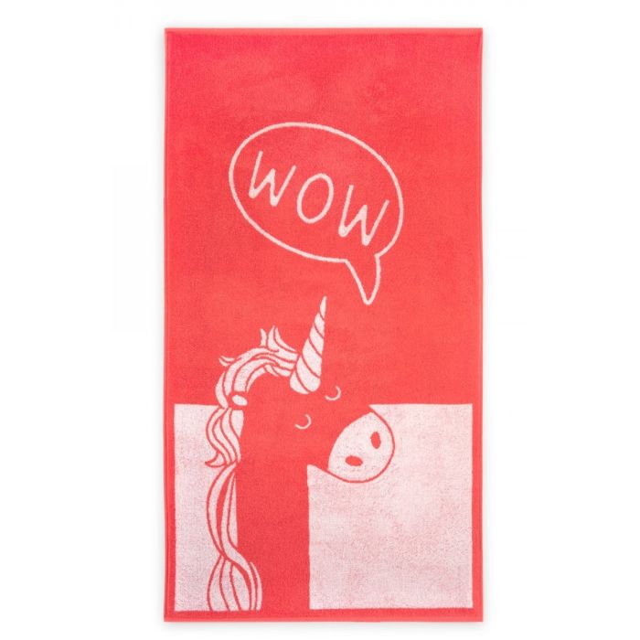 Rankšluostis "Unicorn" 130x70 cm iš egipto medvilnės - su vienagariu. Tai puiki dovana vaikui ar kūdikiui.