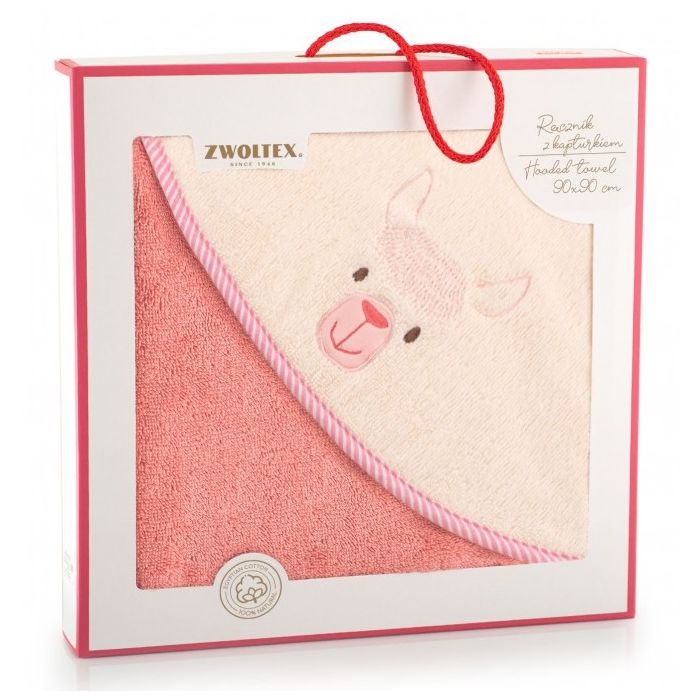 Rankšluostis vaikiškas su gobtuvu "LAMA"