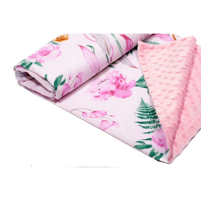 Pledas kūdikiui "Magnolia" 100x75cm  rožinės spalvos