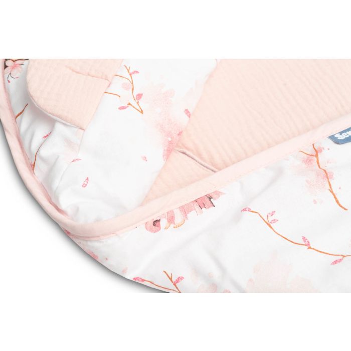 Muslino pledas automobilinei kėdutei "Fairies" 90x90 cm pink