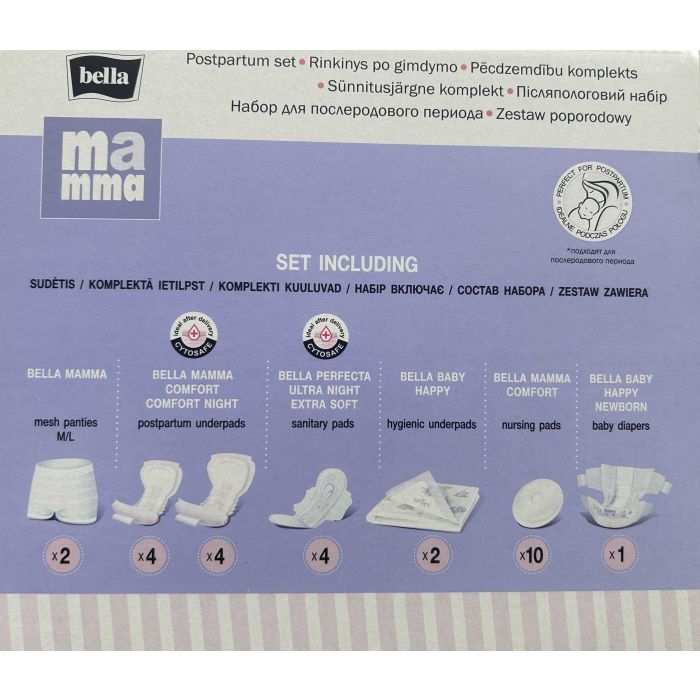 Rinkinys po gimdymo į ligoninę "Bella mamma" M/L