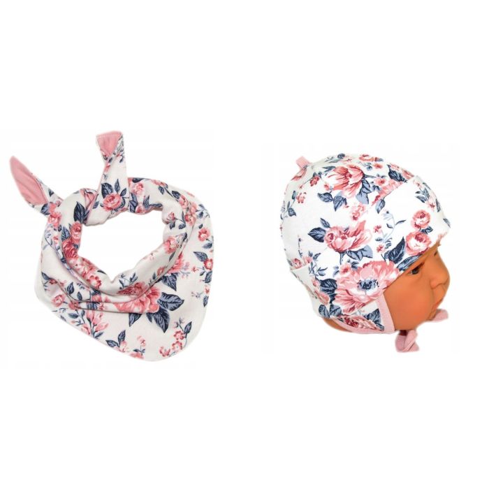 Kepurytė ir kaklaskarė kūdikiui "Cosy" - English rose