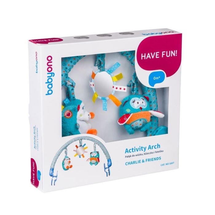 Žaislų lankas vežimėliui/kėdutei "Ežiukas ir draugai"