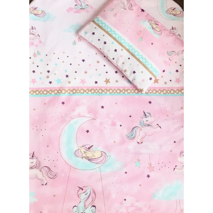 Patalynė kūdikiams 135x100 su vienaragiais