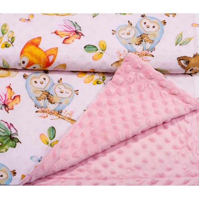Pledas kūdikiui "Companions" 100x75cm  rožinės spalvos