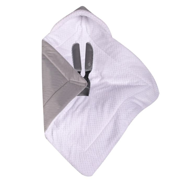 Pledas - vokelis automobilinei kėdutei "WARM VELVET" 80x80 cm pilkas