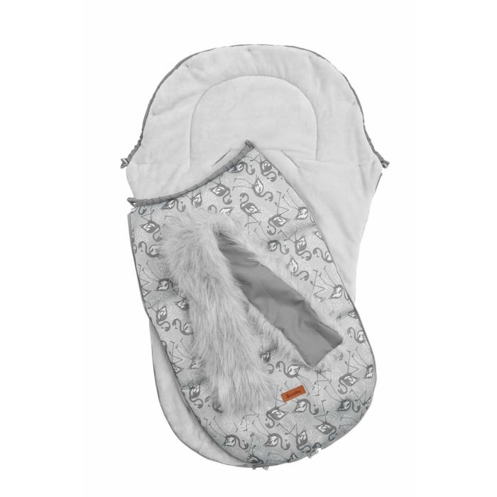 Šiltas miegmaišis - vokelis vežimėliui  "Electra flamingo" 