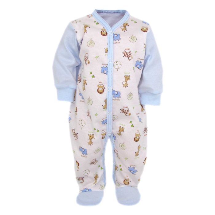 Šliaužtinukai kūdikiui "Zoo" melsvos spalvos