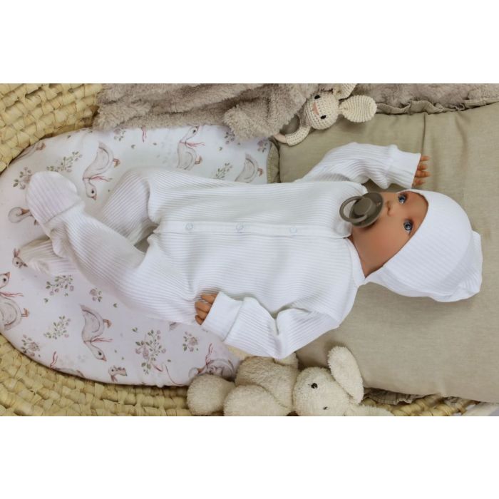 Šliaužtinukai kūdikiui "Lined lux" white