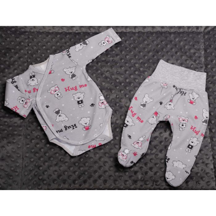 Drabužėliai kūdikiui "Hug me" 2 dalių pilkos spalvos