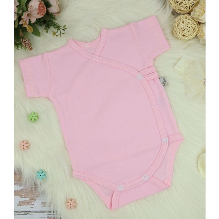 Smėlinukas kūdikiui su trumpomis rankovėmis "ONE" BABY PINK