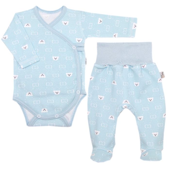 Drabužėliai kūdikiui "Bear glamour mint" 2 dalių  I Drabužių komplektukas kūdikiui internetu geresne kaina