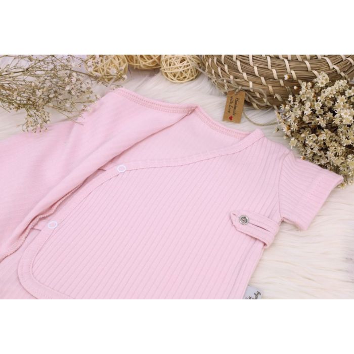 Kūdikio smėlinukas trumpomis rankovėmis "KOS"  pale rose