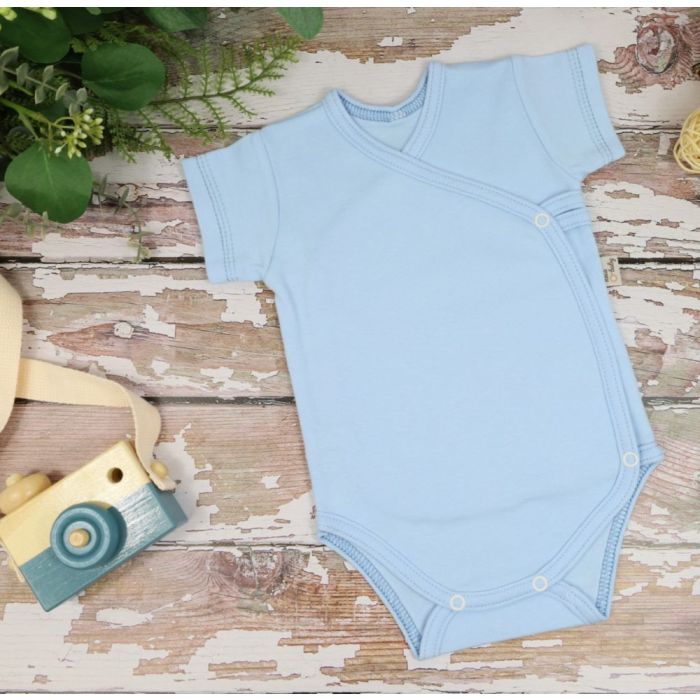 Smėlinukas kūdikiui su trumpomis rankovėmis "ONE" BABY BLUE