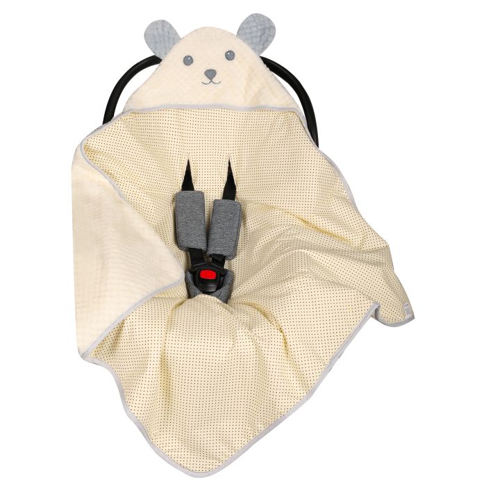 Pledas automobilinei kėdutei "Animals & Dots" 80x80 cm