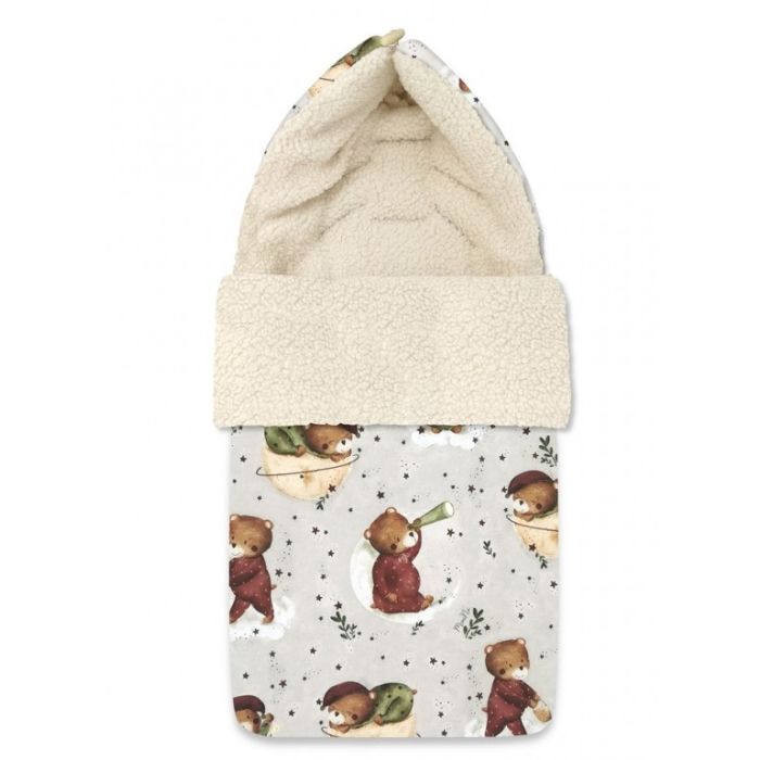 Šiltas vokelis automobilinei kėdutei, vežimėliui "Teddy" 45x95 cm 