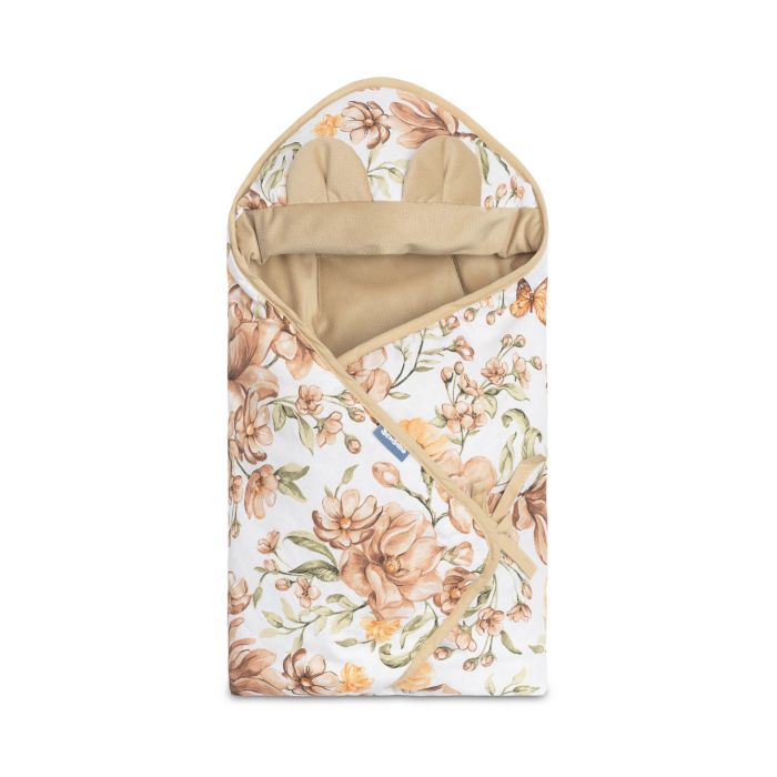 Pledas automobilinei kėdutei "Floral beige" 90x90 cm