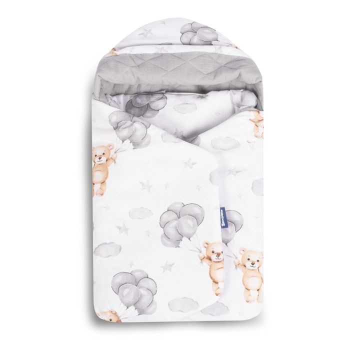 Pledas vokelis automobilinei kėdutei "Teddy grey" xl