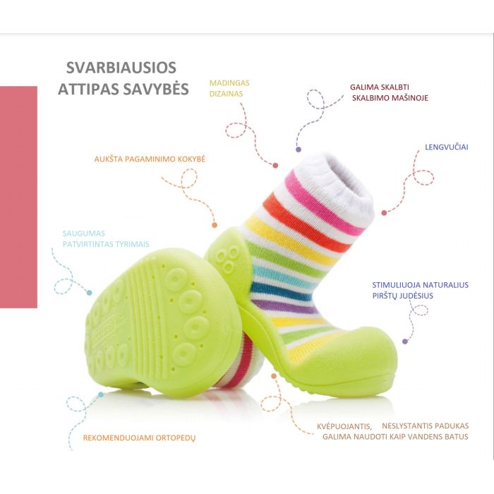 Pirmieji batukai kūdikiams Attipas "Car grey" 