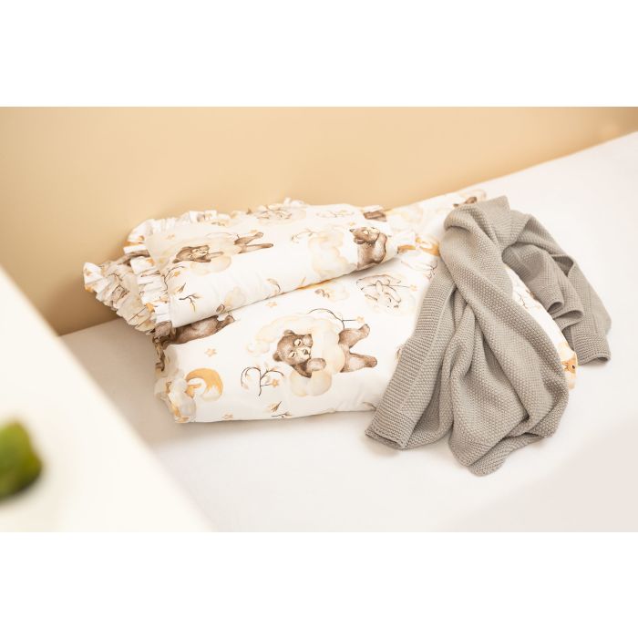 Patalynė kūdikiui 135x100 "Cosy clouds" su klostėmis