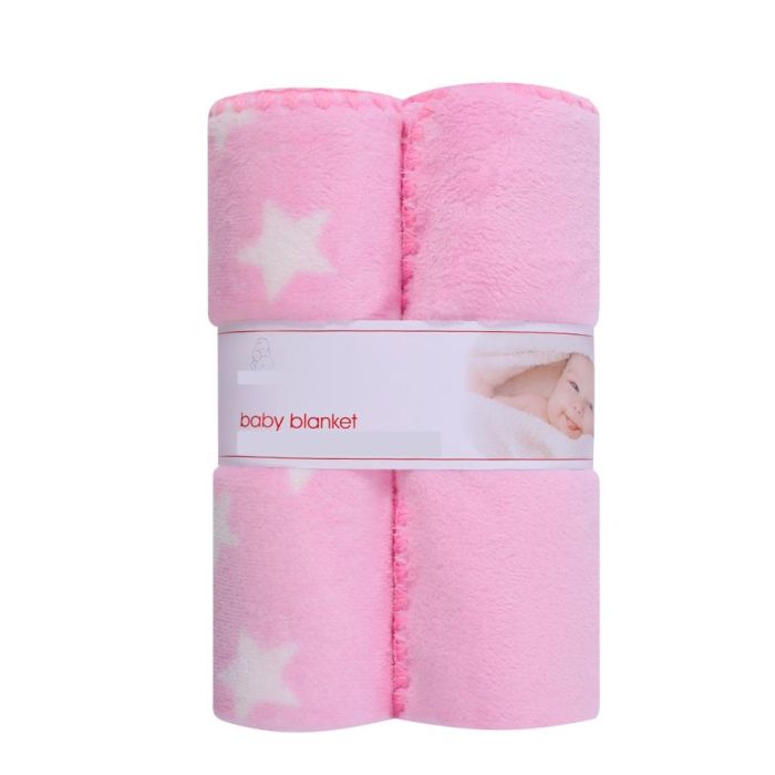 Pledukai kūdikiui "DUO" 80x90 rožinės spalvos, 2vnt