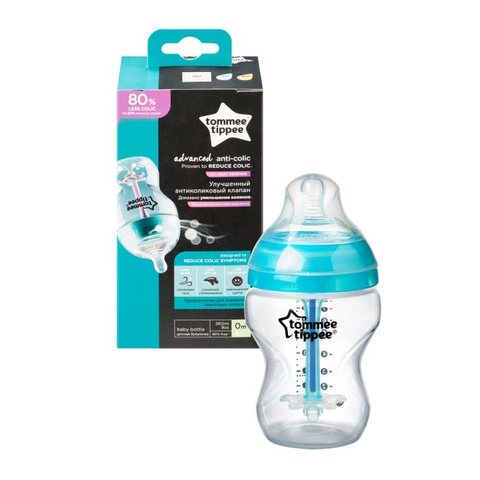 Kūdikio buteliukas "Tommee Tippee" su žinduku Anti-Colic 0m+ 260 ml 