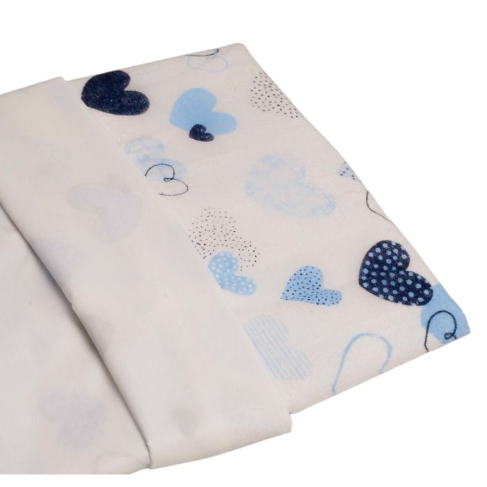 Daugkartinis neperšlampamas paklotas Maxi 45x115cm "Heart blue"