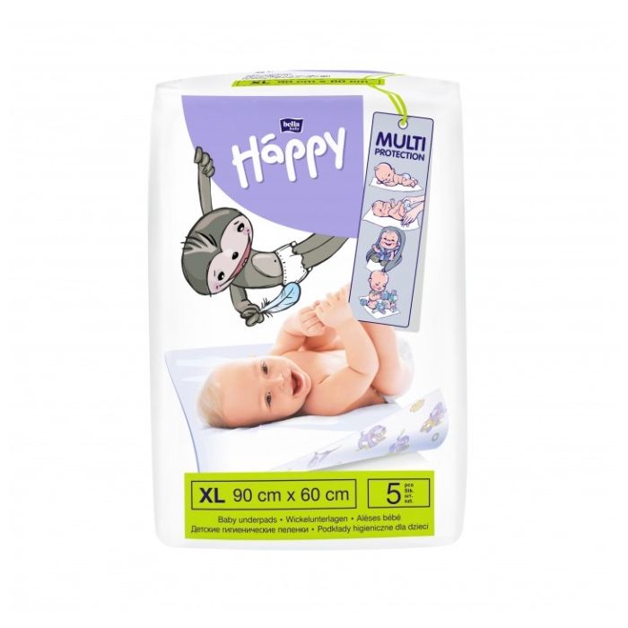 Vienkartiniai neperšlampami paklotai 60x90cm Bella L  5vnt