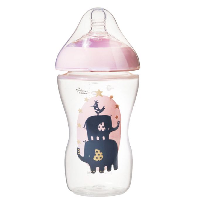 Kūdikio buteliukas "Tommee Tippee" Ultra su žinduku 3m+ rož.sp. 340ml