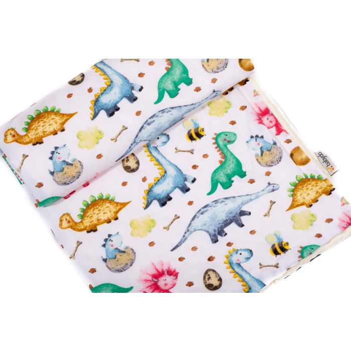 Pledas kūdikiui "Dino" 100x75cm  smėlio spalvos