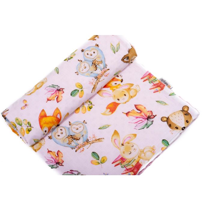 Pledas kūdikiui "Companions" 100x75cm  rožinės spalvos