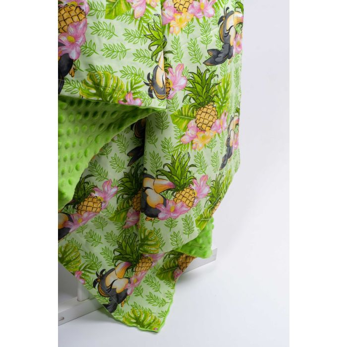 Pledas kūdikiui "Ananas" 100x75cm  žalios spalvos