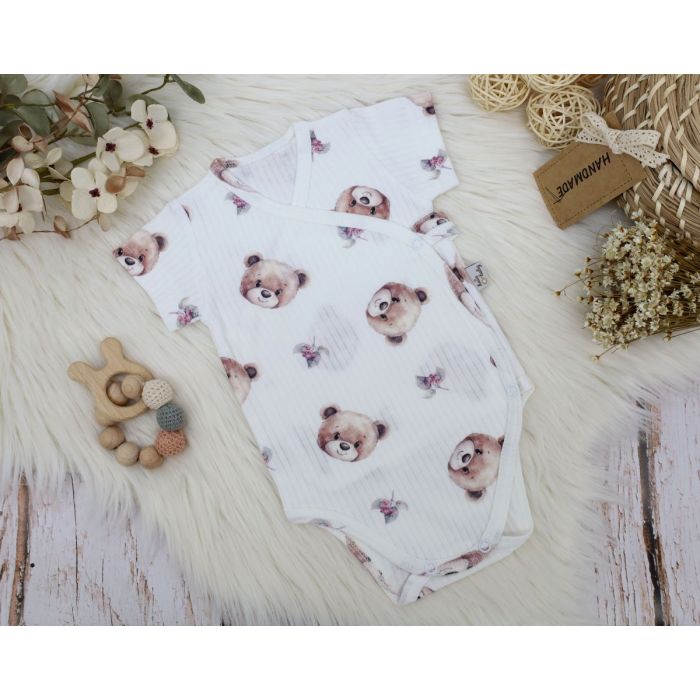 Kūdikio smėlinukas trumpomis rankovėmis "KOS"  bears